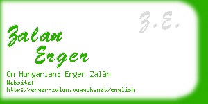 zalan erger business card